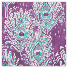 Tecido Aguarela da ameixa da pena de Peacocky