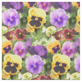 Tecido Aguarela dos Pansies