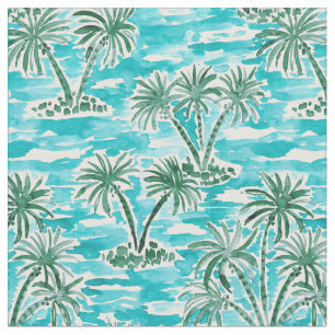 Tecido Aguarela havaiana tropical do PAÍS DE AS