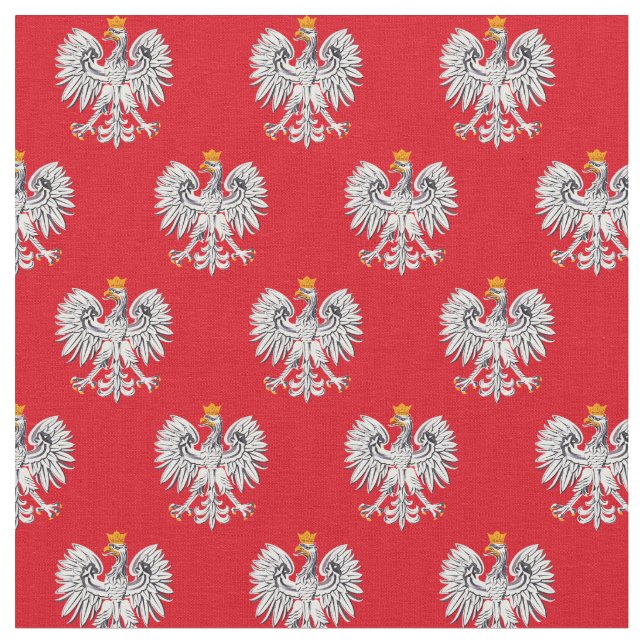 Tecido Águia Polonesa, moda, bandeira, Polônia (Detalhe)