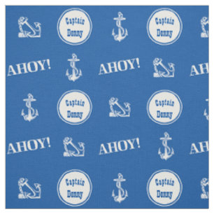Tecido Ahoy! Padrão de Ancoragem de Barco Personalizado