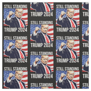 Tecido Ainda Prendendo Donald Trump 2024 Fist Pump Americ