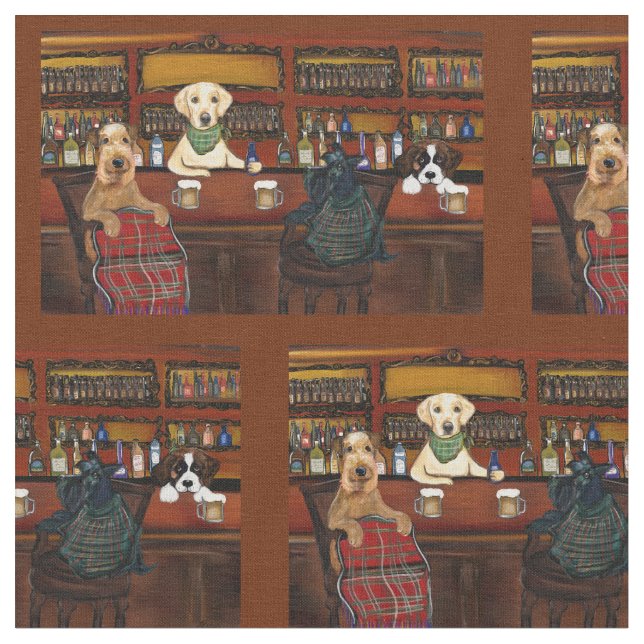 Tecido Airedale e Amigos (Detalhe)