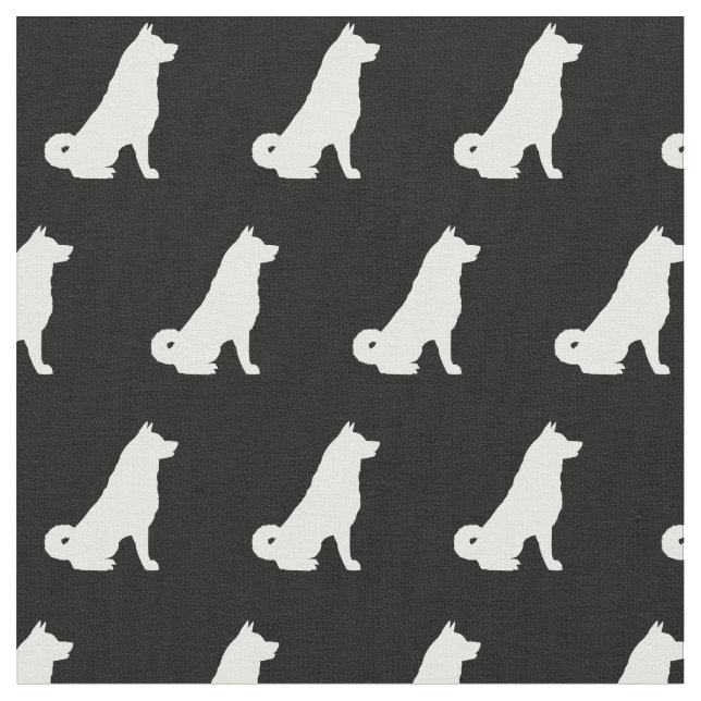 Tecido Akita Dog Silhouette Pet (Detalhe)