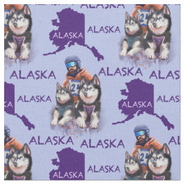 Tecido Alaska Musher E Seus Cães