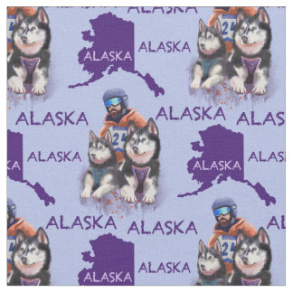 Tecido Alaska Musher E Seus Cães