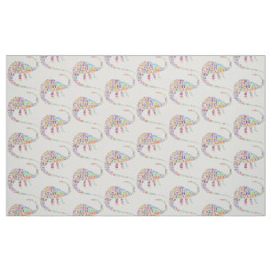 Tecido alfabeto Dino