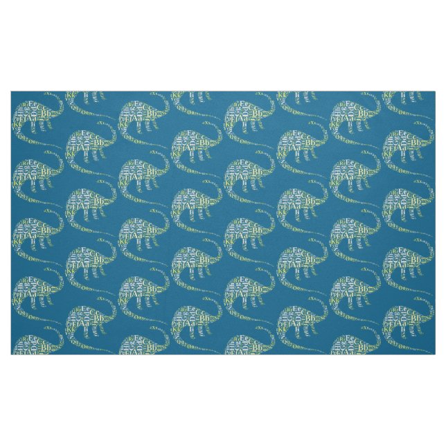 Tecido alfabeto Dino (Fat Quarter)