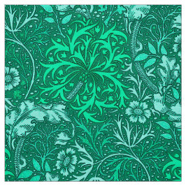 Tecido Alga de Nouveau da arte floral, turquesa e Aqua