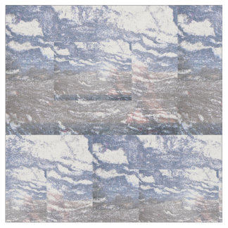 Tecido Algodão de mármore preto & azul