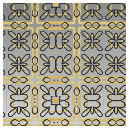 Tecido Algodão Geométrico Dourado das Cinzas Moody