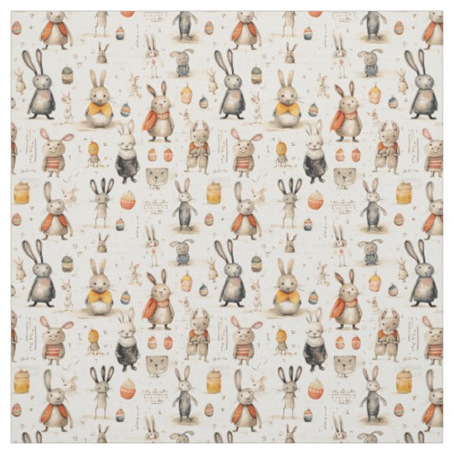 Tecido Algodão Whimsy Bunny (Modelo)