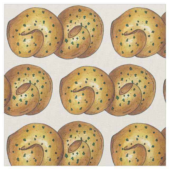 Tecido Alho Nó Pão Comida Foodie Italiano (Detalhe)