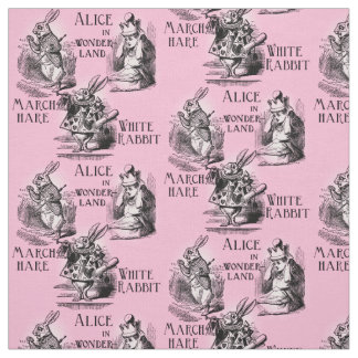 Tecido Alice na matéria têxtil do rosa do país das