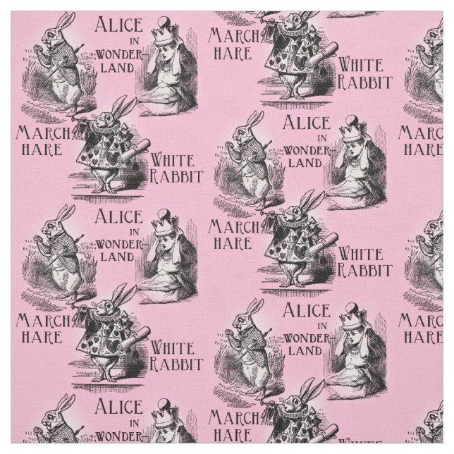 Tecido Alice na matéria têxtil do rosa do país das (Modelo)