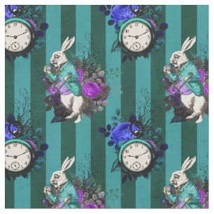 Tecido Alice no País das Maravilhas, Coelho Branco e Rel