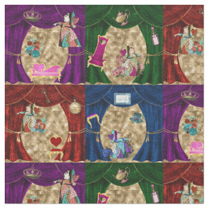 Tecido Alice no País das Maravilhas Rainha dos Coraçõe