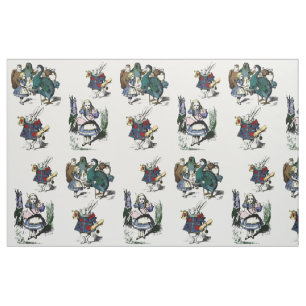 Tecido Alice Wonderland Parecendo O Coelho Branco Grande