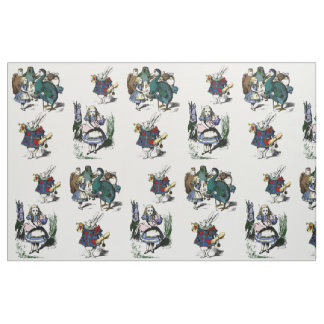 Tecido Alice Wonderland Parecendo O Coelho Branco Grande