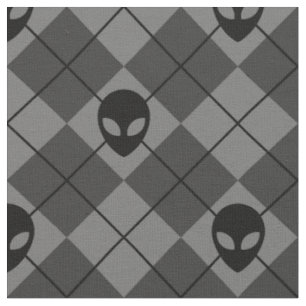 Tecido Alienígena Preto e Cinza Padrão Argyle