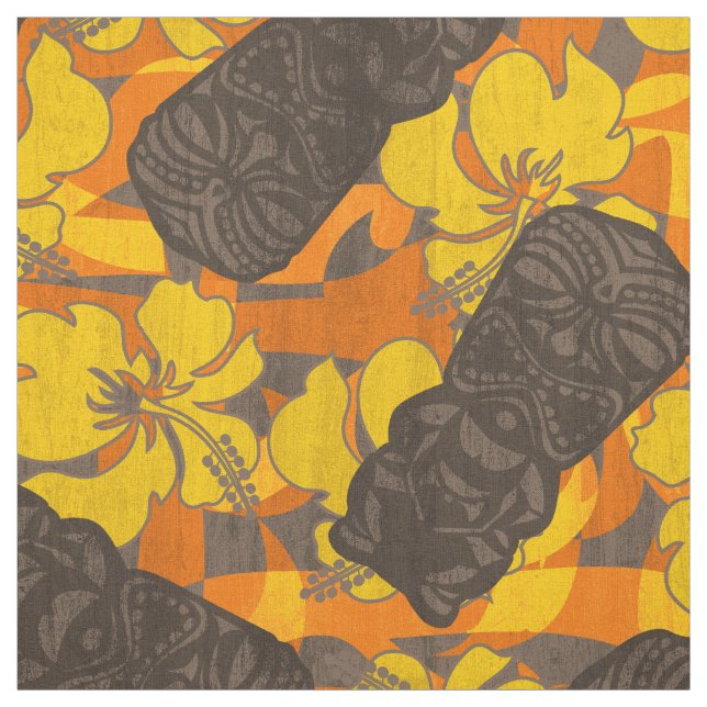 Tecido Ali'i Refúgio Havaiano Hibiscus Tiki (Modelo)