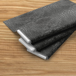 Tecido Alligator Black Faux Leather