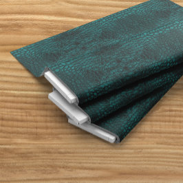 Tecido Alligator Teal Faux Leather