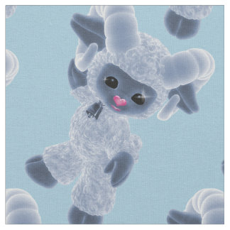 Tecido Alô Adorável Brinquedo Push Ram Country Blue