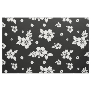 Tecido Aloha Black Classic Hawaiian - Padrão Invisível