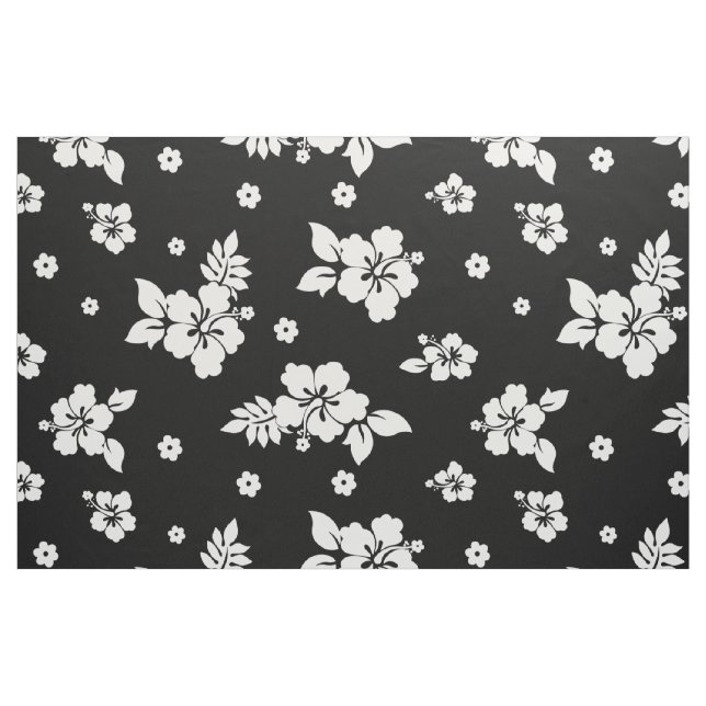 Tecido Aloha Black Classic Hawaiian - Padrão Invisível (Fat Quarter)