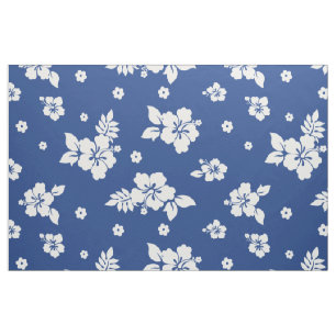 Tecido Aloha Blue Classic Hawaiian Padrão Invisível