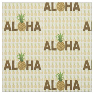 Tecido Aloha Hawaiian Havaí do abacaxi do vintage