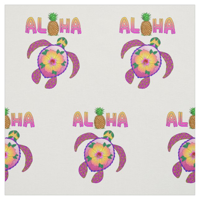 Tecido Aloha Hawaiian Honu Turtle (Modelo)