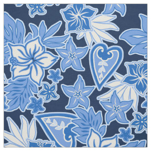 Tecido Aloha Heart Hawaiian Hibiscus Tropical