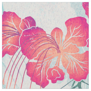Tecido Aloha impressão Ohai Alii Havaiano