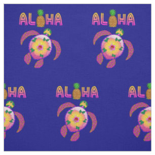 Tecido Aloha tartaruga havaiana de Honu