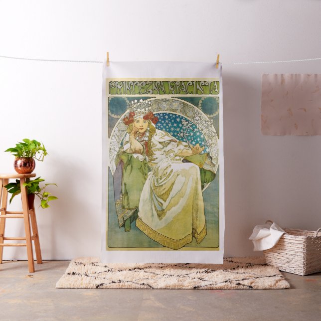 Tecido Alphonse Mucha Princess Hyacinth Art Nouveau (In Situ)