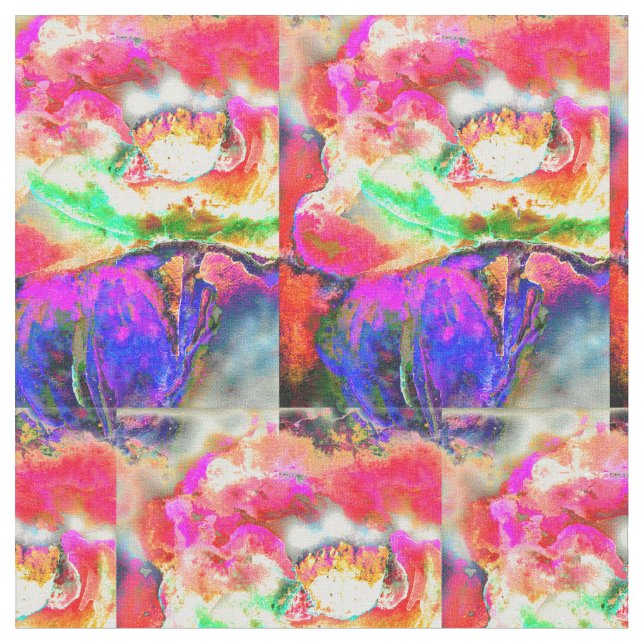 Tecido Amarelo-abstrato amarelo-floral (Detalhe)