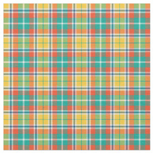 Tecido Amarelo brilhante e xadrez verde da forma de