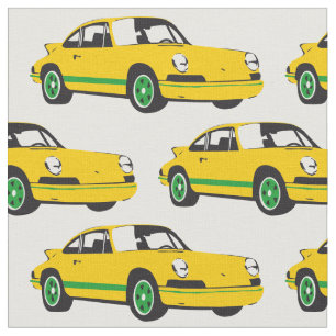 Tecido amarelo clássico do carro de esportes