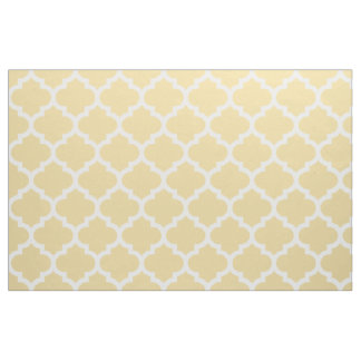 Tecido amarelo da treliça de Quatrefoil do