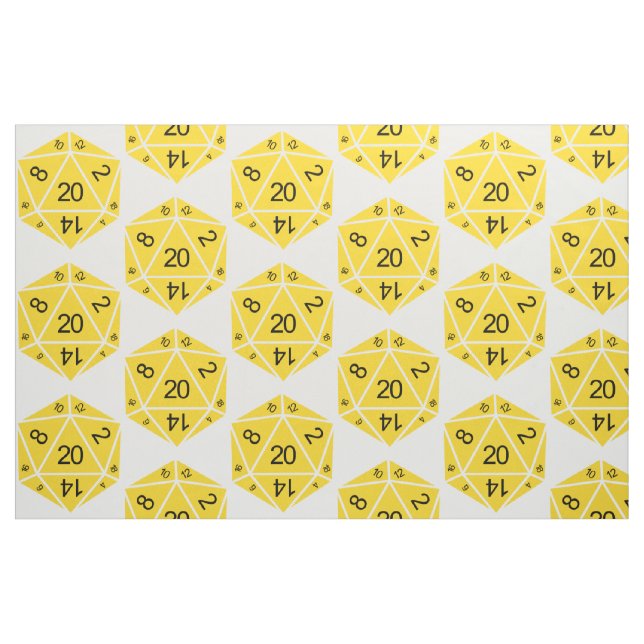 Tecido amarelo de dispositivo D20 (Fat Quarter)