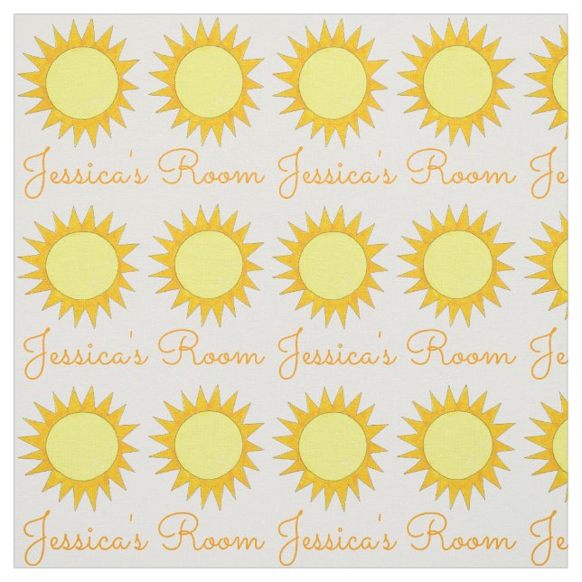 Tecido Amarelo personalizado Sol ensolarado Verão (Modelo)