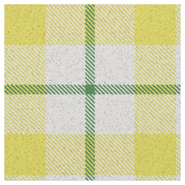 Tecido Amarelo verde e branco xadrez tartan rústico país (Detalhe)