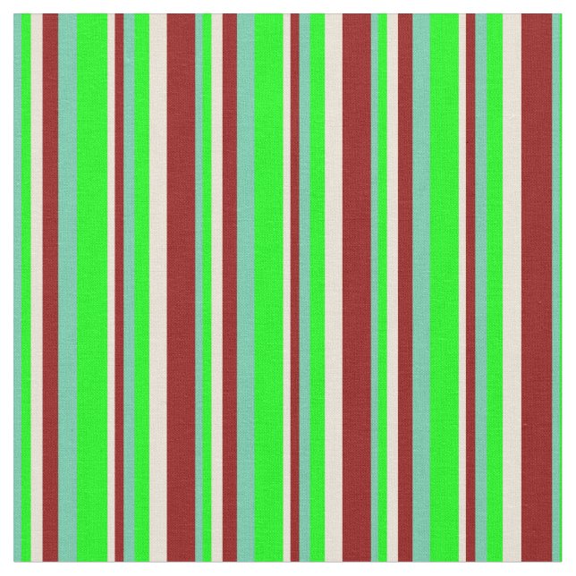 Tecido Amarino, Limão, Bisque e Stripes Vermelhas Escuras (Detalhe)