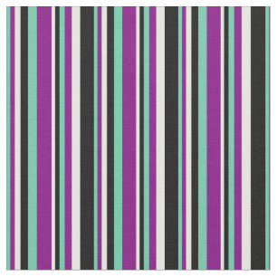 Tecido Amarino, Roxo, Branco e Preto