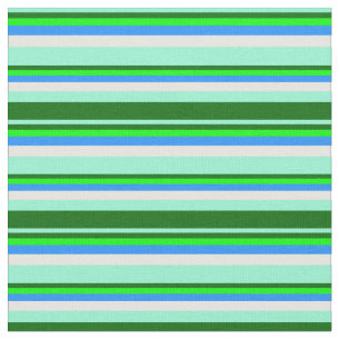 Tecido Amarino, Verde escuro, Limão, Azul e Branco