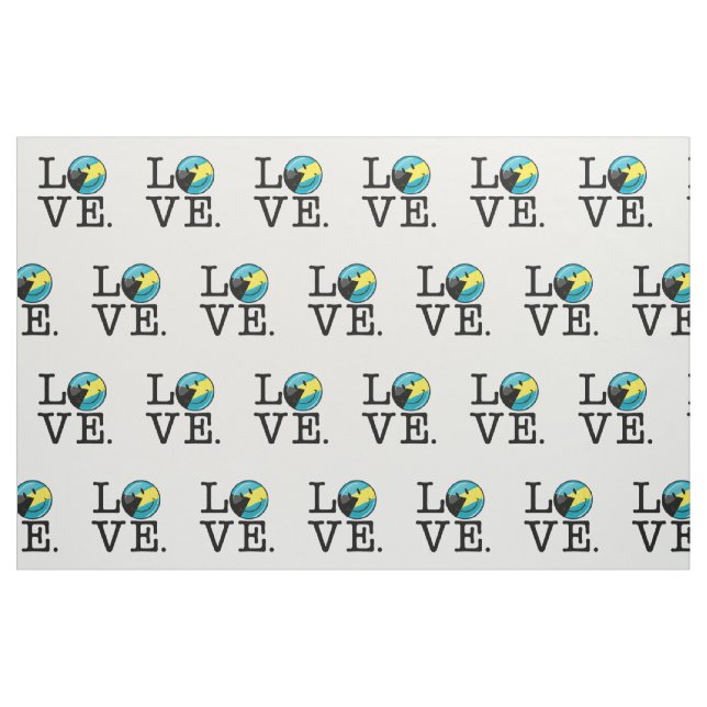 Tecido Ame o orgulho da ilha de Bahamas (Fat Quarter)