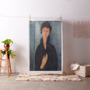 Tecido Amedeo Modigliani - Mulher com Olhos Azuis