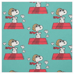 Tecido Amendoins Snoopy o Ás Voador